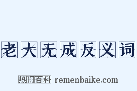 老大无成反义词是什么意思的图片